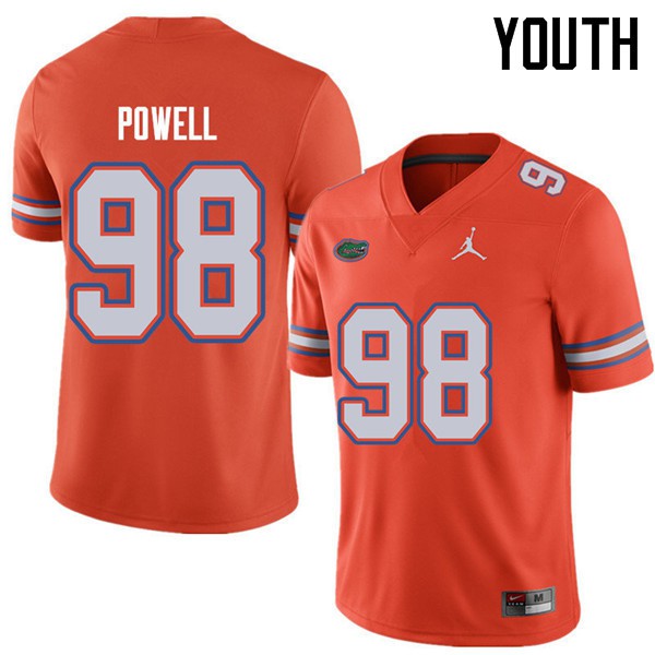 Jordan Brand Youth #98 Jorge Powell Florida Gators College Football Jerseys Orange